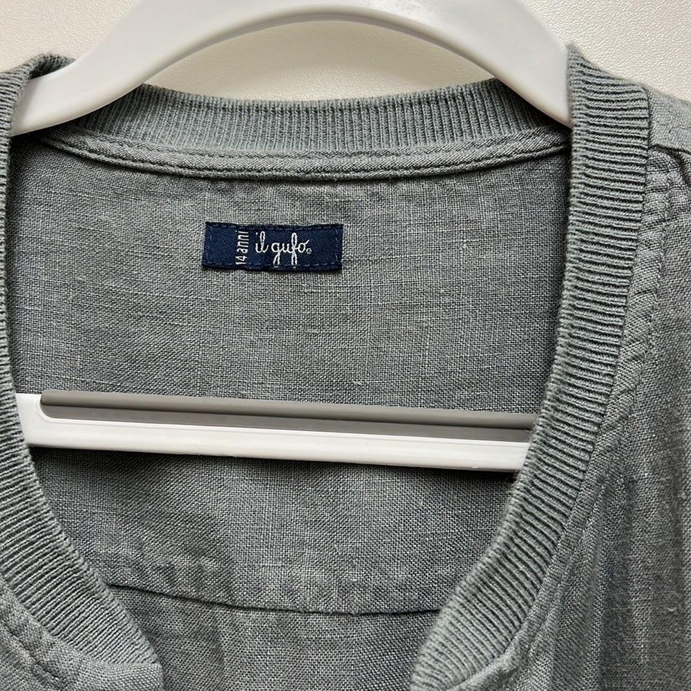 il gufo boys linen shirt